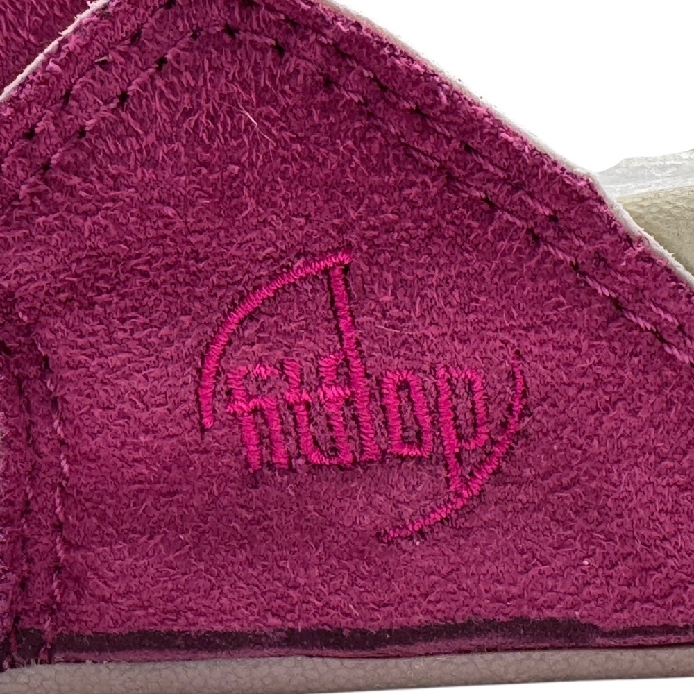 FitFlop Girl’s Magenta Leather Sandals with Floral Detail Size 4 - Picture 7 of 16